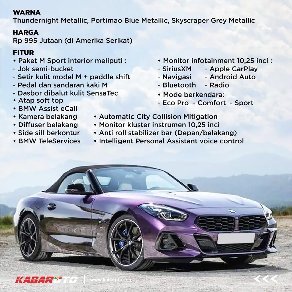 BMW Z4 2023 Hadir Dengan Tampilan Baru