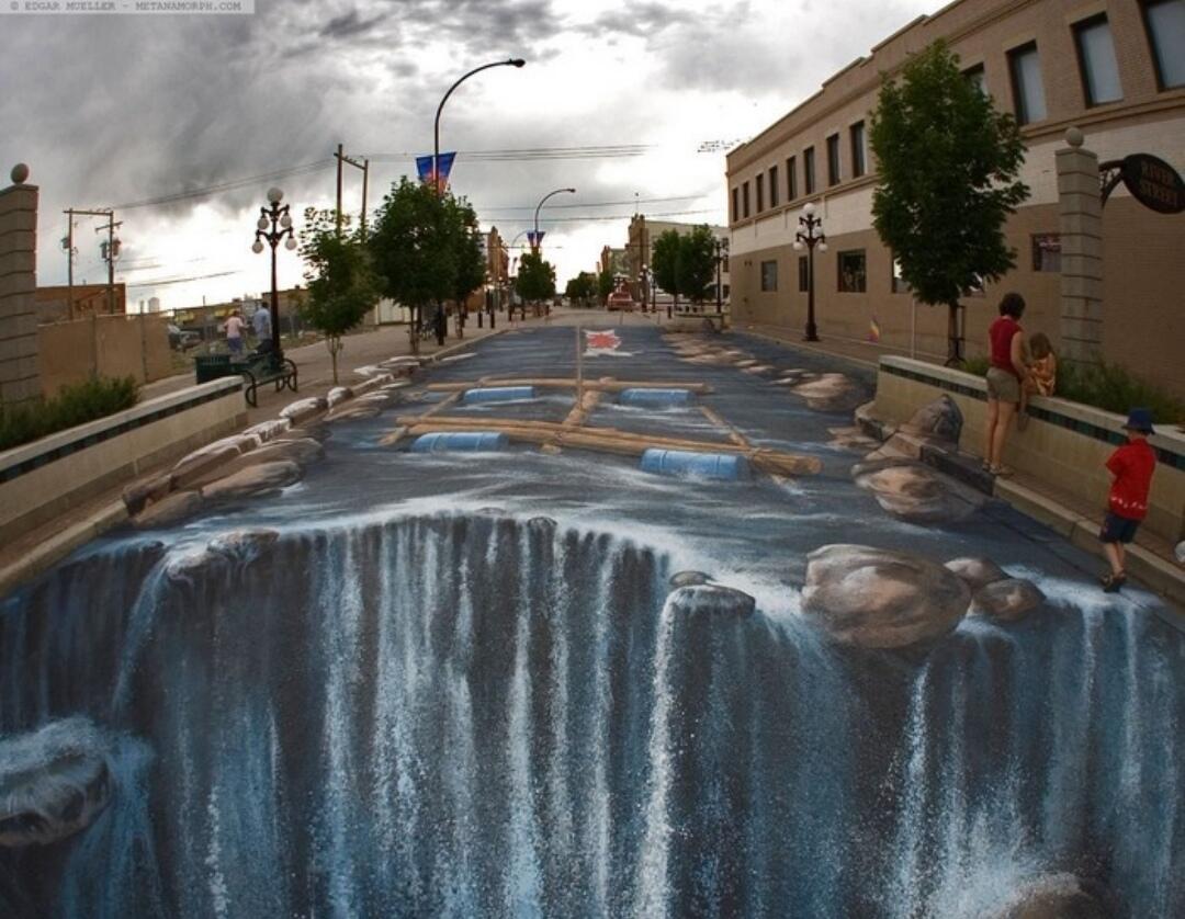 5 Street Art 3 Dimensi yang Membuatmu Merasa Jatuh ke Dalamnya