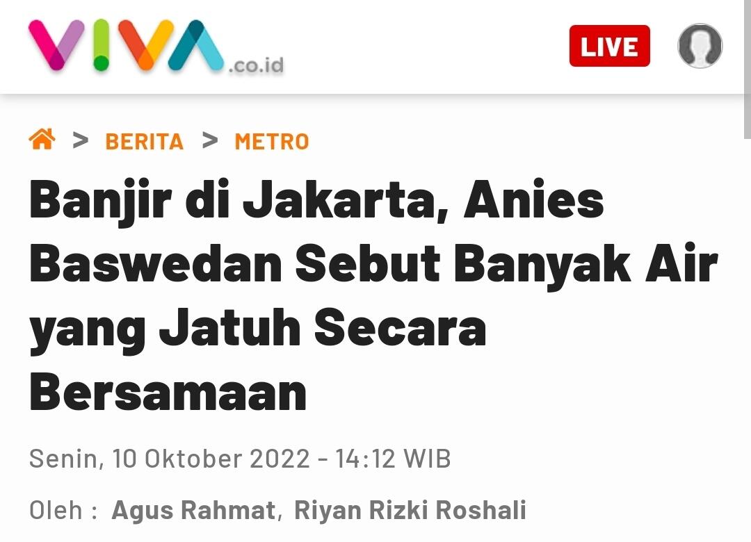 50 RT di Jaksel dan Jaktim Terendam Banjir, Tertinggi 2,2 Meter di Cawang