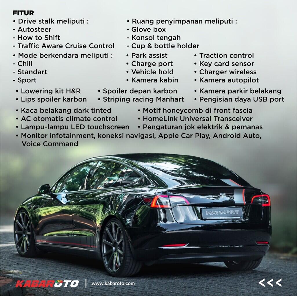 Manhart Ubah Tampilan Tesla Model 3, Lebih Elegan
