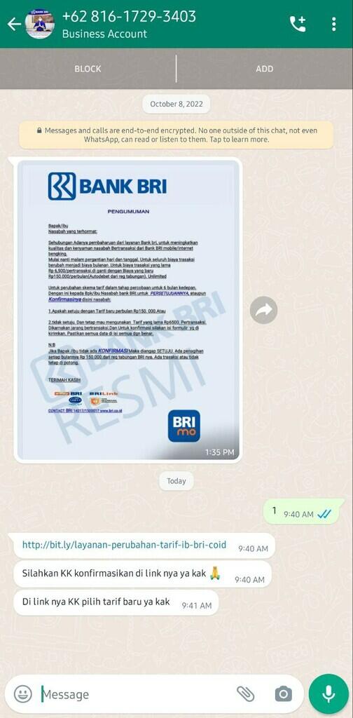 Waspada Hoax Perubahan Tarif Transfer dari BRI!