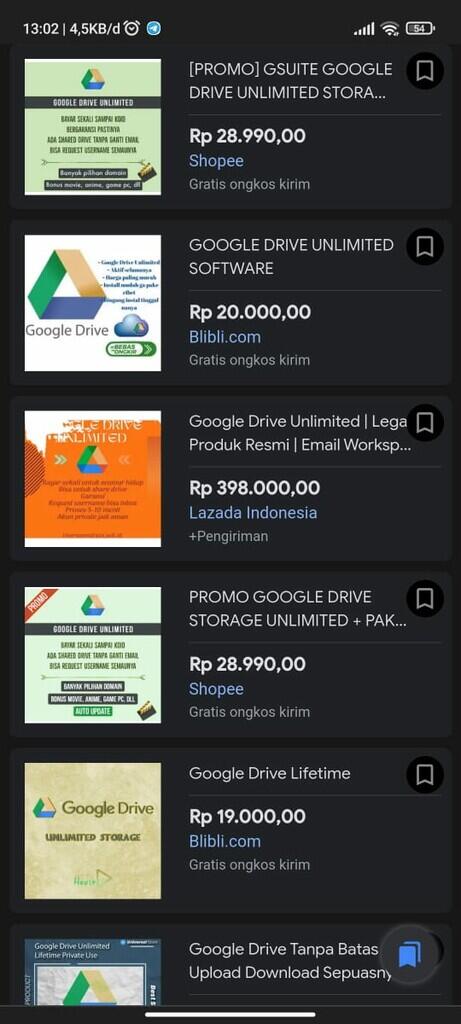 Hati-hati! Masih Marak Jual Beli Google Drive Unlimited, Jangan Sampai Tergiur