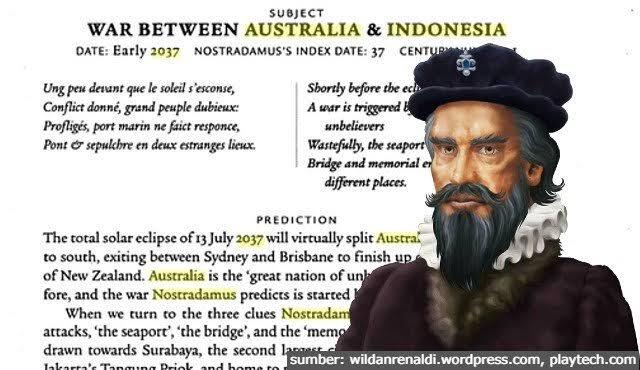 Ramalan Perang Indonesia dan Australia 2037 dari Nostradamus, Pemicunya Rebutan Pulau