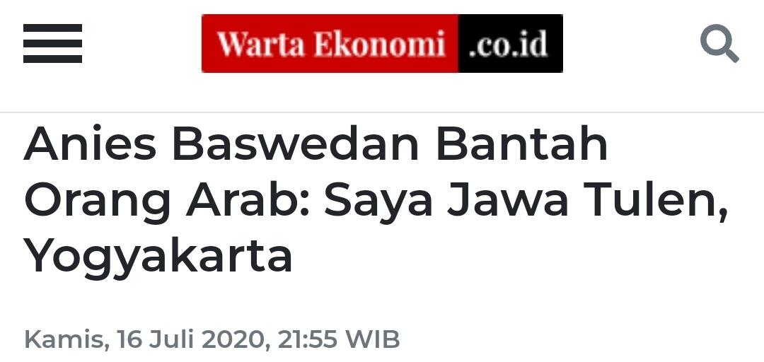 Anies: Jadilah Saksi Kami saat Nanti Mempertanggungjawabkan di Hadapan Allah