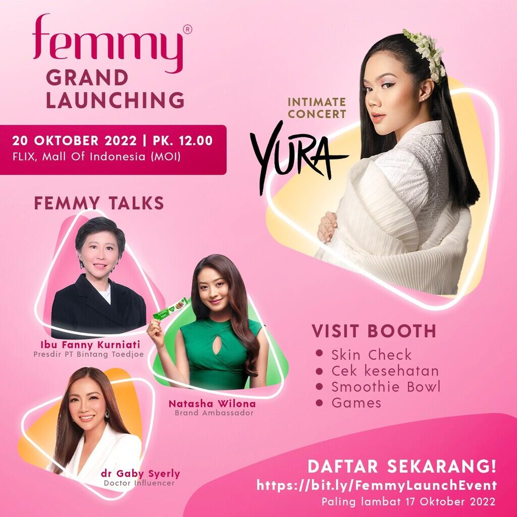 Gratis Nonton Konser Yura Yunita di Grand Lauching Femmy