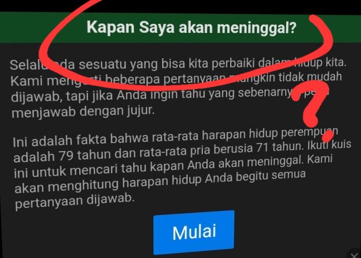 Berani Jawab Kuis Ini, Bisa Meramal Hidupmu Kapan Akan Berakhir!