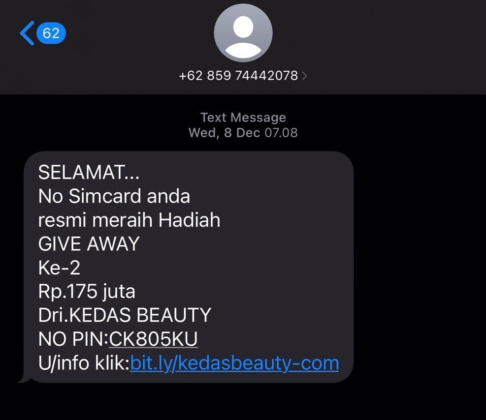 Modus SMS Dapat Hadiah &amp; Kirim Link, Awas Jangan Langsung di-Klik Gan!