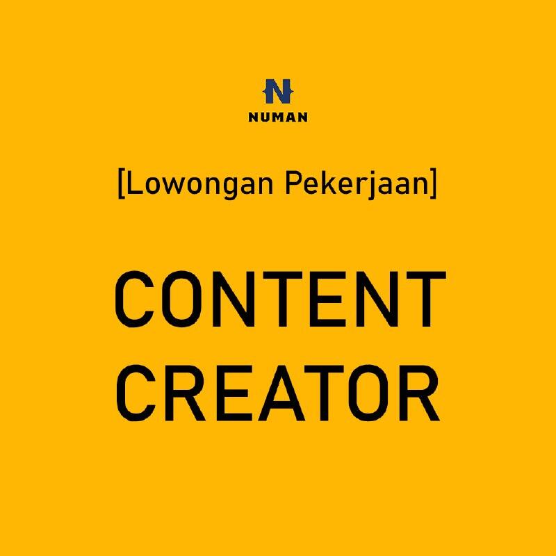 &#91;Lowongan Kerja&#93; CONTENT CREATOR (Contract) - Jakarta Barat