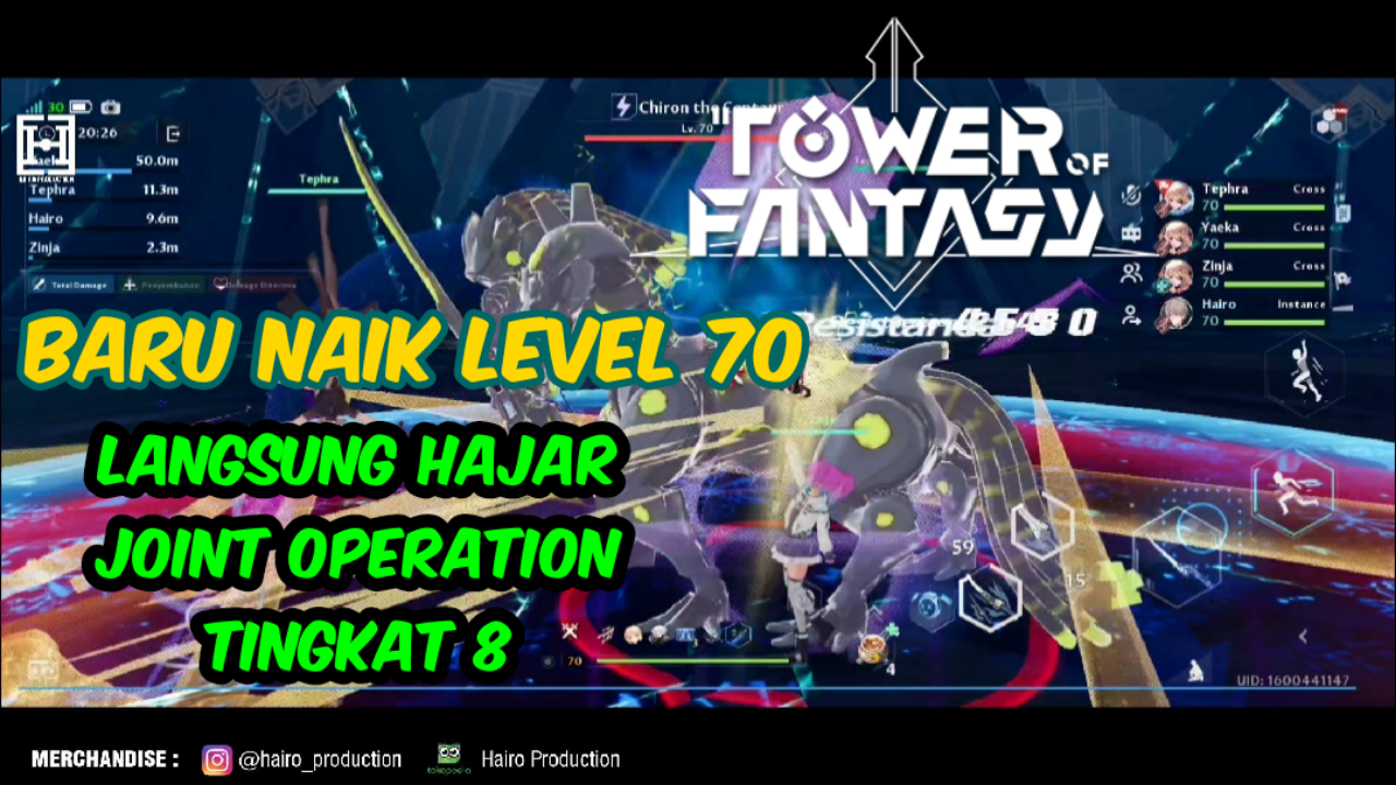 Baru Naik Level 70, Langsung Hajar Joint Operation Tingkat 8 - TOWER OF FANTASY