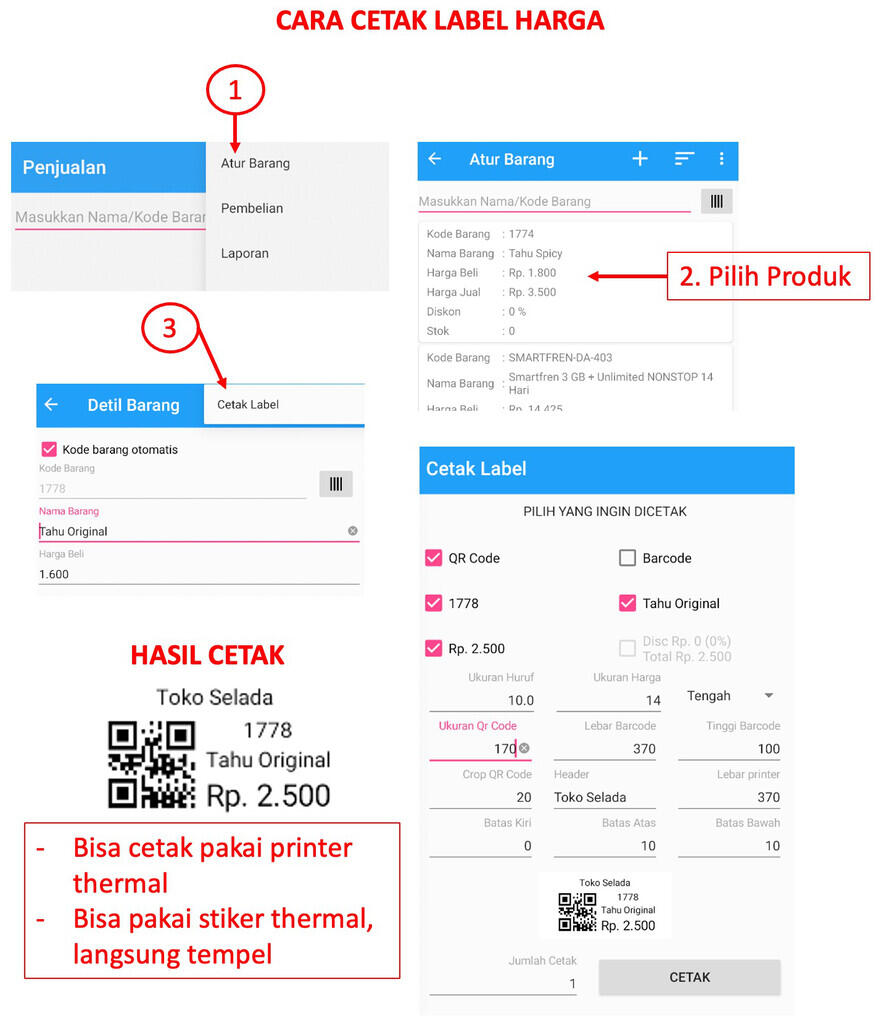 Cara Cetak Label Harga Pakai HP Android