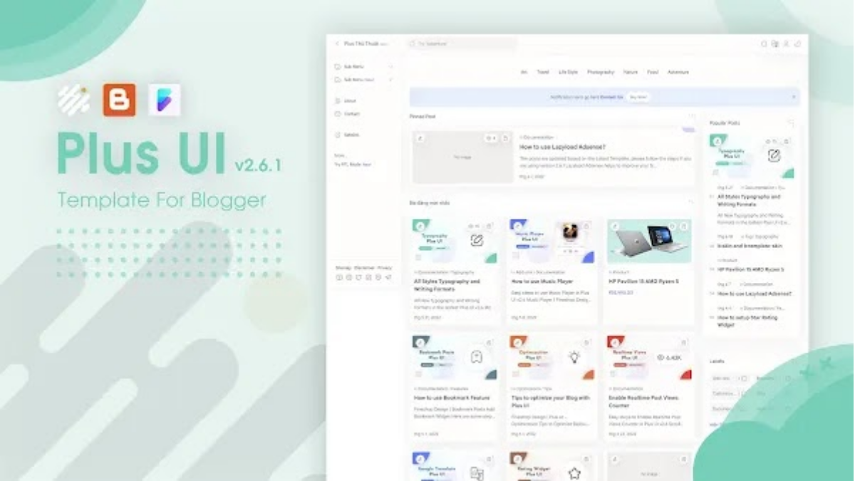 Plus UI V2.6.2 - Template Blogger Responsif Unduh Gratis Lisensi Premium