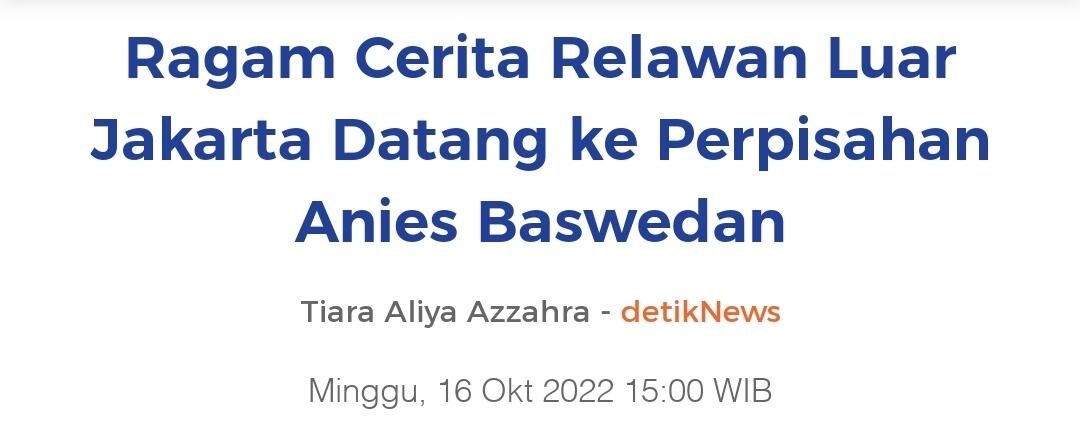 Cerita Anies Perpisahan di Balai Kota Warga Berbondong-Bondong Datang