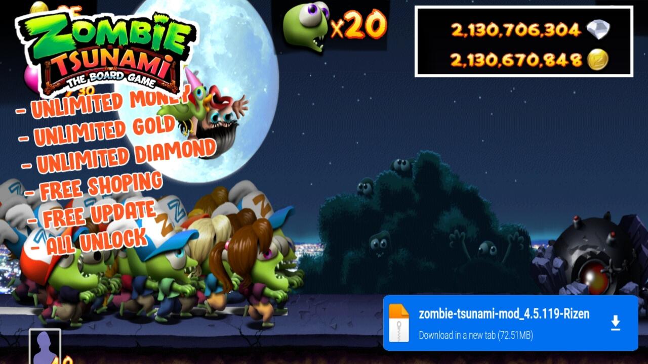 Zombie Tsunami Mod Apk Terbaru 2022 - No Password & Unlimited Money