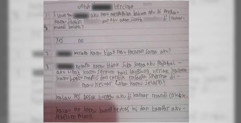 Harap Waspada, Beredar di Medsos Surat dari Anak Kelas 6 SD Bernada Pelecehan Seksual