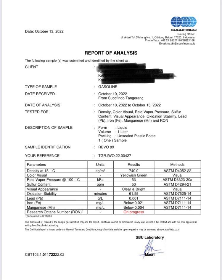 Hasil Uji Oktan Revvo 89 Lebih Tinggi dari Pertalite, Ini Kata Pertamina