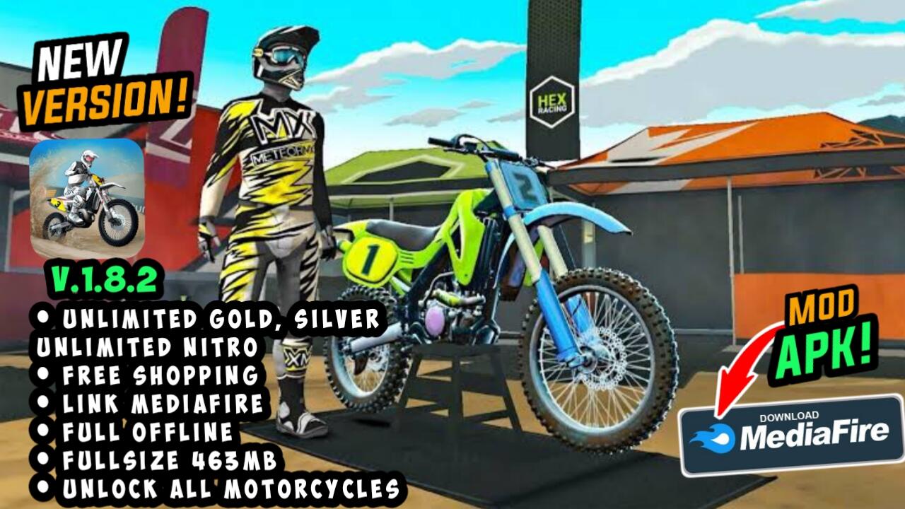 Mad Skill Motocross 3 Mod Apk v.1.8.2 - No Password & Unlimited Coin