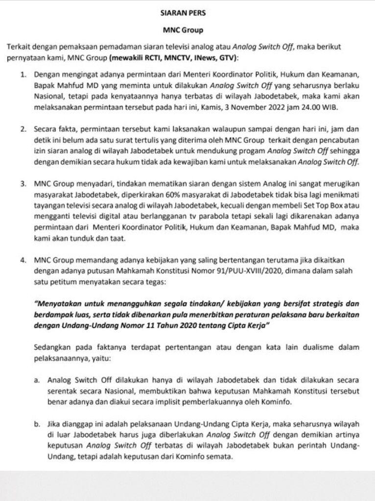 Hary Tanoe Dapat Ancaman! Gara-Gara Masih Siaran Analog Di Jabodetabek.

