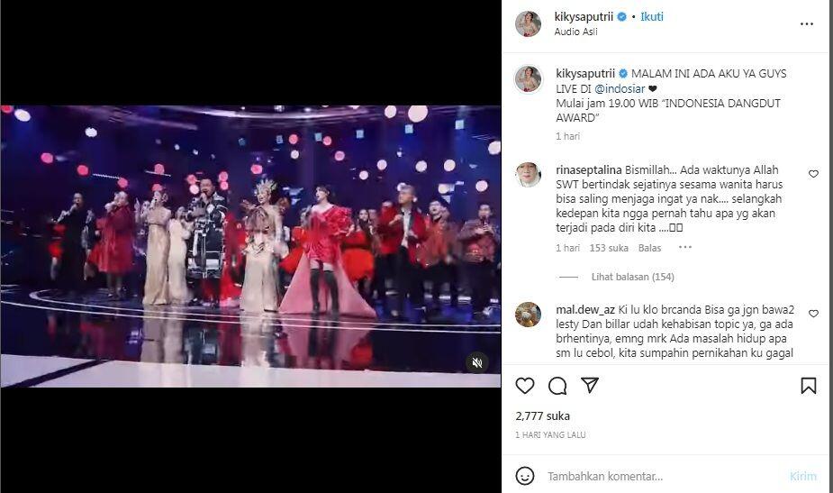 Kiky Saputri Diserang Fans Lesti Kejora dan Rizky Billar, Ternyata Ini Alasannya