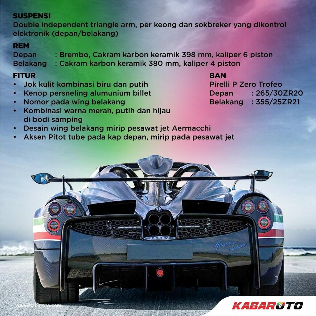 Bisa Dihitung Jari, Ini Pagani Huayra Tricolore