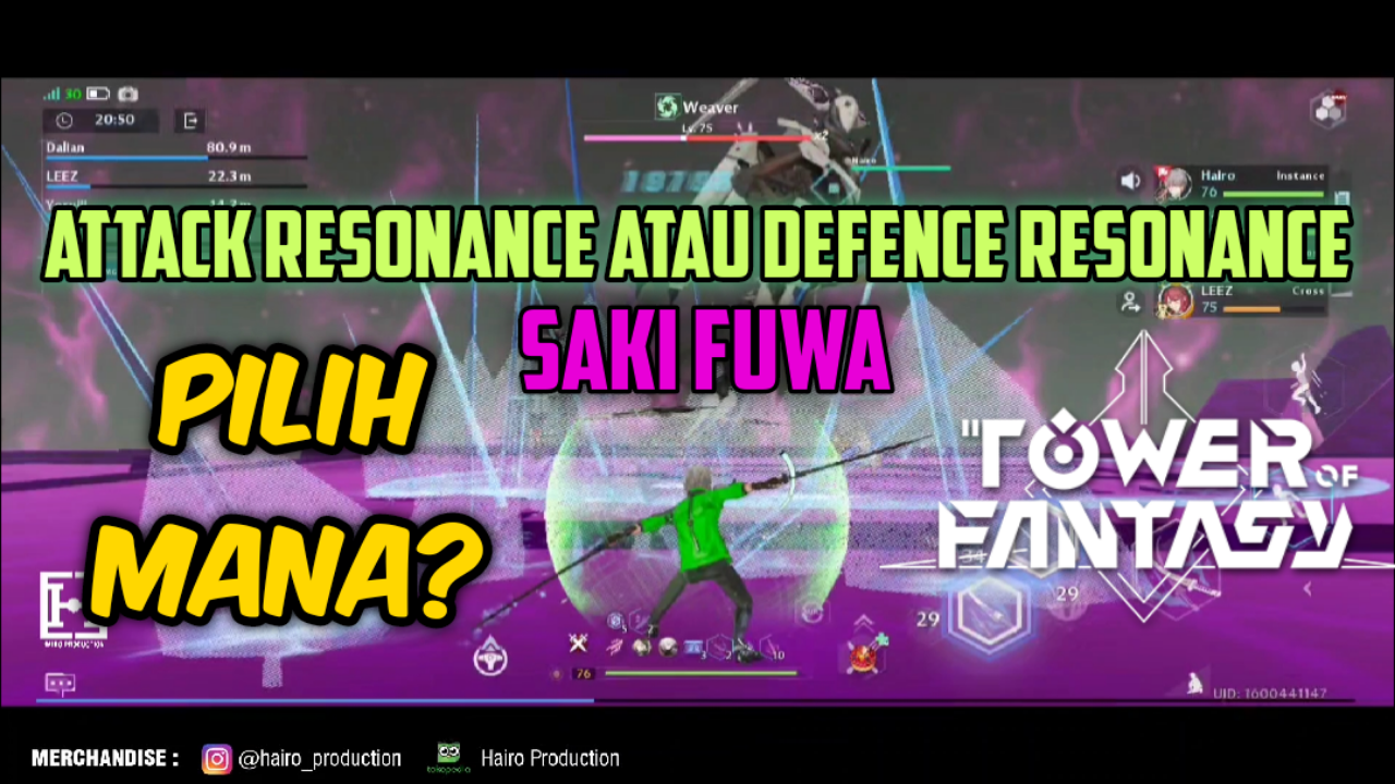 Saki Fuwa, Defence Resonance atau Attack Resonance. Pilih Mana? - TOWER OF FANTASY