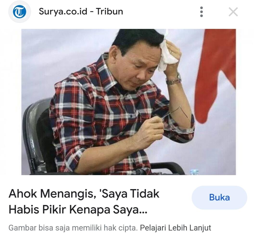 Ahok Sindir Anies, Relawan Buka Suara: Ya Bebas, Dia Kan Lagi Frustrasi