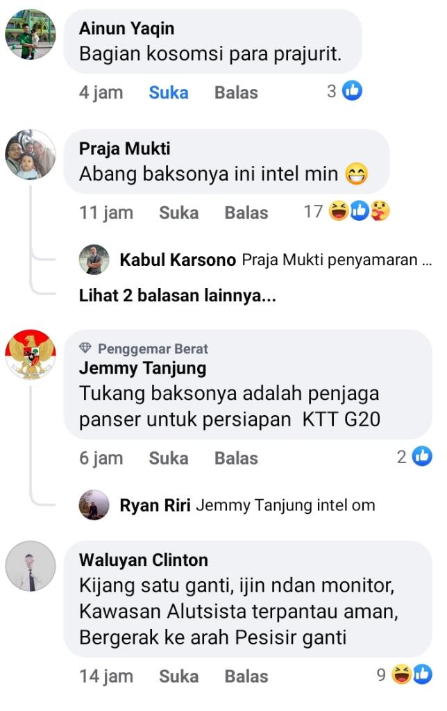 KTT G20 Bali: Bapak Penjual Bakso Jadi Viral Saat Berjualan di Depan Anoa Milik TNI