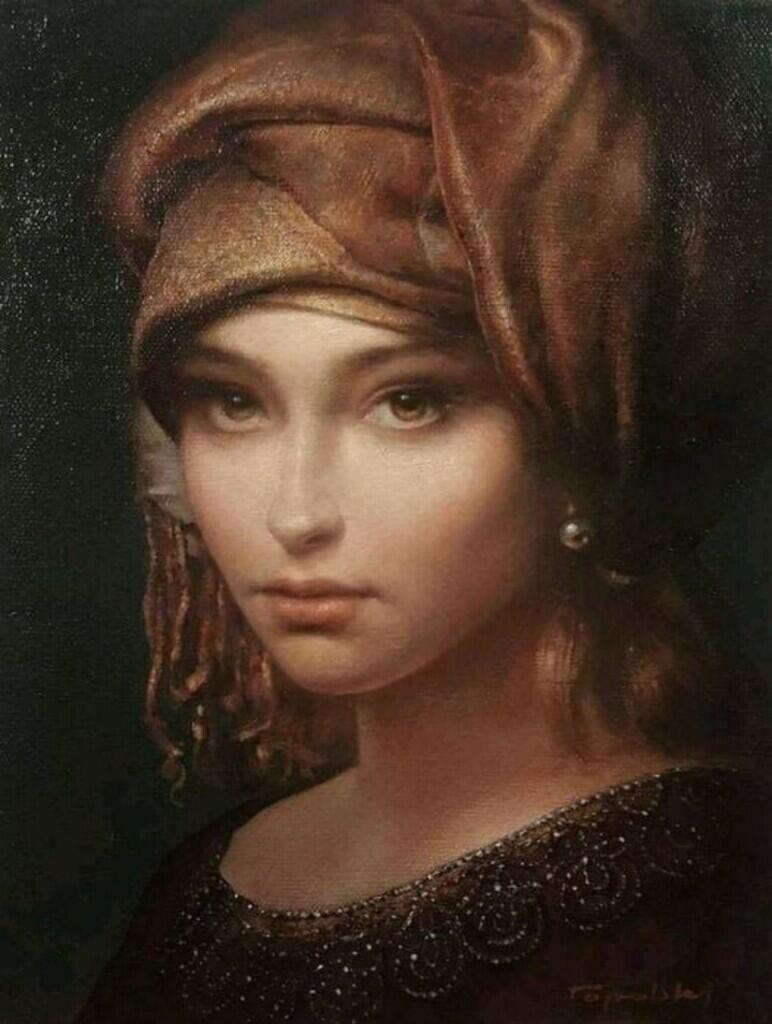 6 Lukisan Bersejarah Karya Piotr Topolski Yang Bertemakan Wanita Cantik