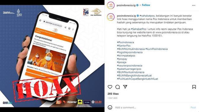 PT Pos Indonesia Bagikan Subsidi Ekonomi Nasional 2 Juta Rupiah? HOAX, Ini Faktanya