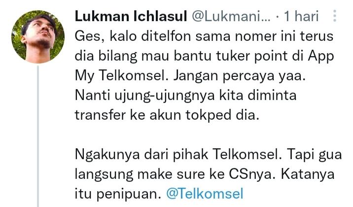 Waspada HOAX Via Aplikasi WhatsApp, Modus Tukar Poin Telkomsel Berujung Penipuan 
