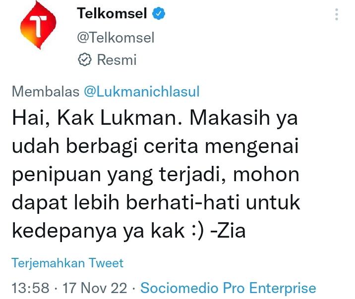 Waspada HOAX Via Aplikasi WhatsApp, Modus Tukar Poin Telkomsel Berujung Penipuan 