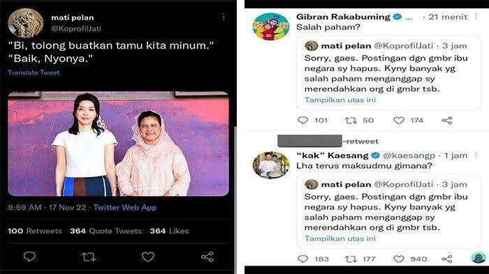 Ibu Iriana Dihina Saat Berfoto dengan Kim Keon Hee, Membuat Gibran dan Kaesang Murka