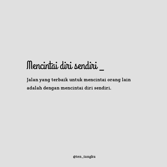 TERIMA KASIH UNTUK "AKU"