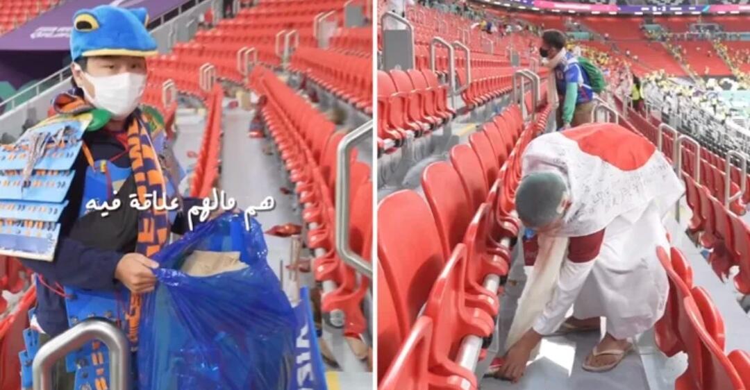 Patut Diapresiasi! Fans Jepang Bersih-Bersih Stadion Pasca Kemenangan Atas Jerman