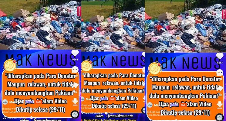 Bantuan Baju Layak Pakai Untuk Cianjur Dibuang, Jangan Kirim Lagi