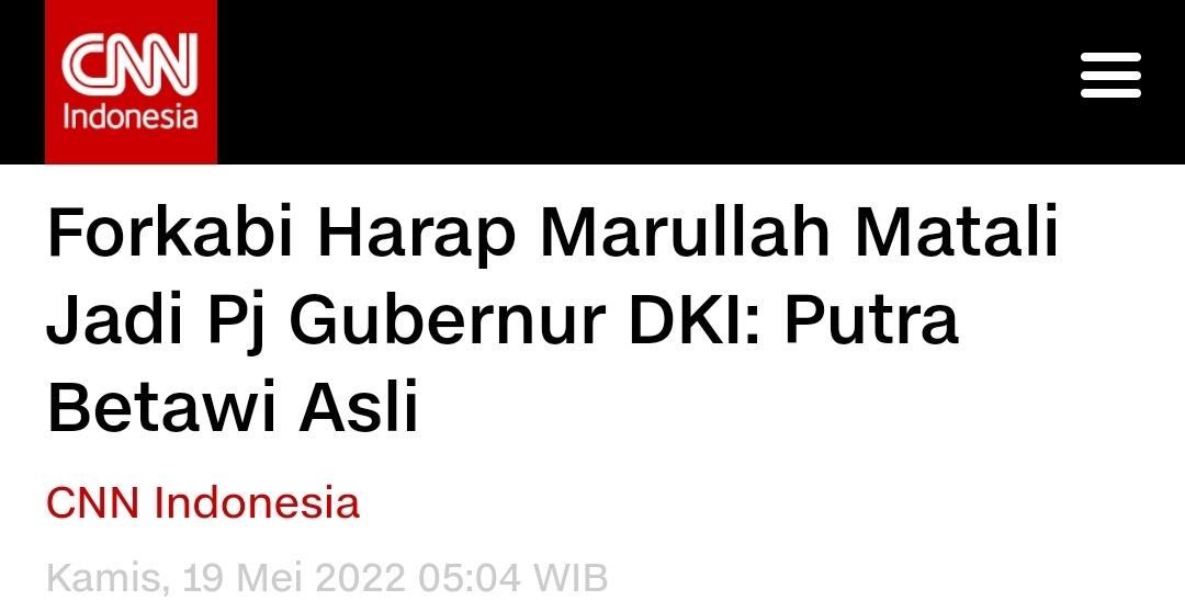 Heru Budi Copot Marullah dari Sekda DKI, Dilantik Jadi Deputi Gubernur