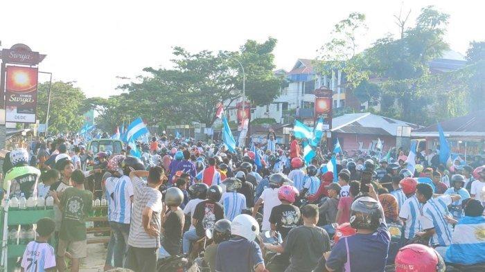 Kota Ambon Membiru, Ribuan Pendukung Argentina Konvoi Rayakan Kemenangan