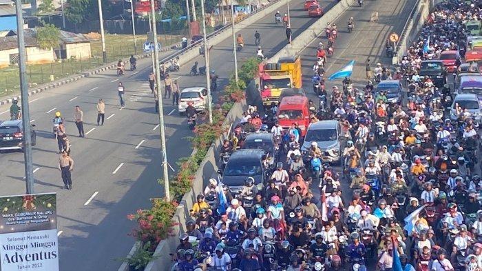 Piala Dunia 2022, Konvoi Kemenangan Fans Argentina Bikin Jalanan di Ambon Macet