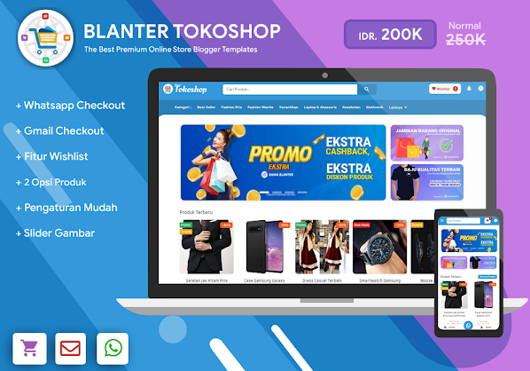 Unduh Gratis Blanter Tokoshop v3.2 Template Blogger Premium