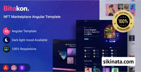 Free Download Bitakon – NFT Marketplace Angular Template