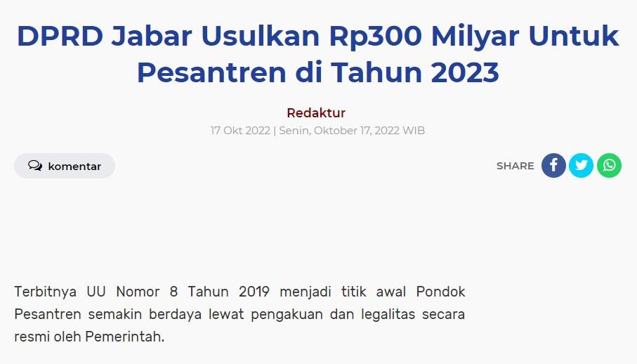 Raperda Pesantren Sulit Direalisasikan, Begini Kata DPRD Kabupaten Cirebon