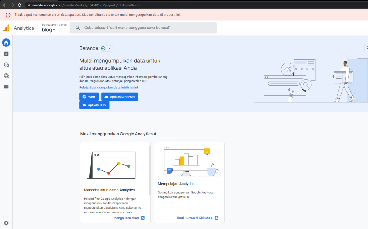 Cara mendaftarkan akun google analytics