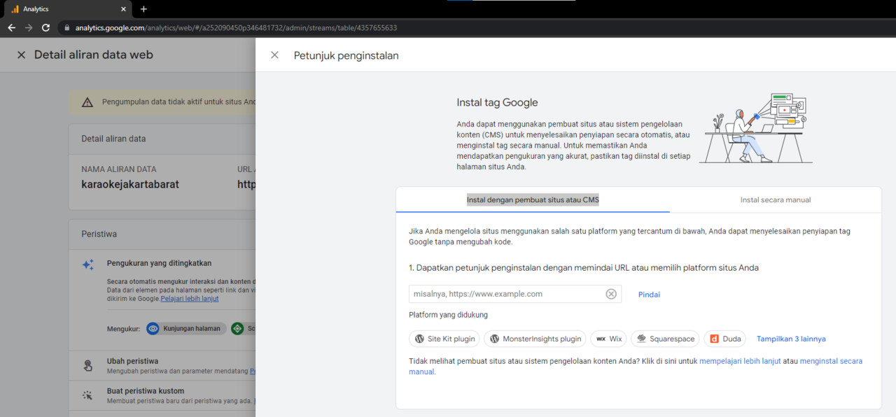 Cara mendaftarkan akun google analytics