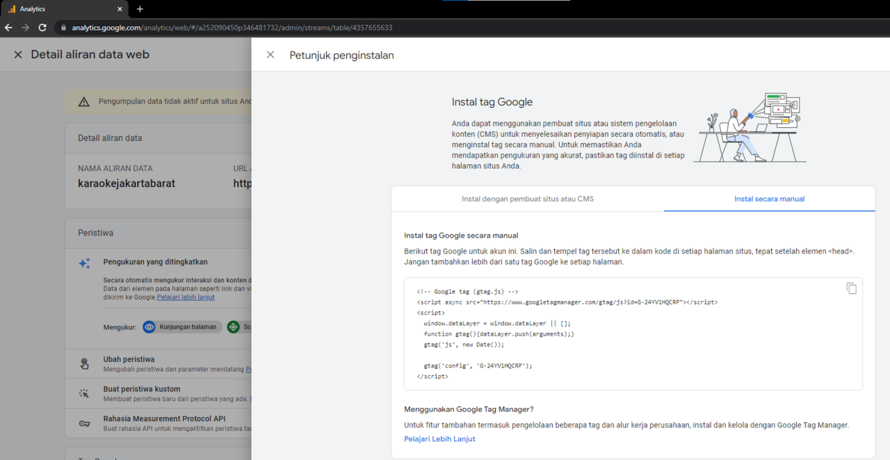 Cara mendaftarkan akun google analytics