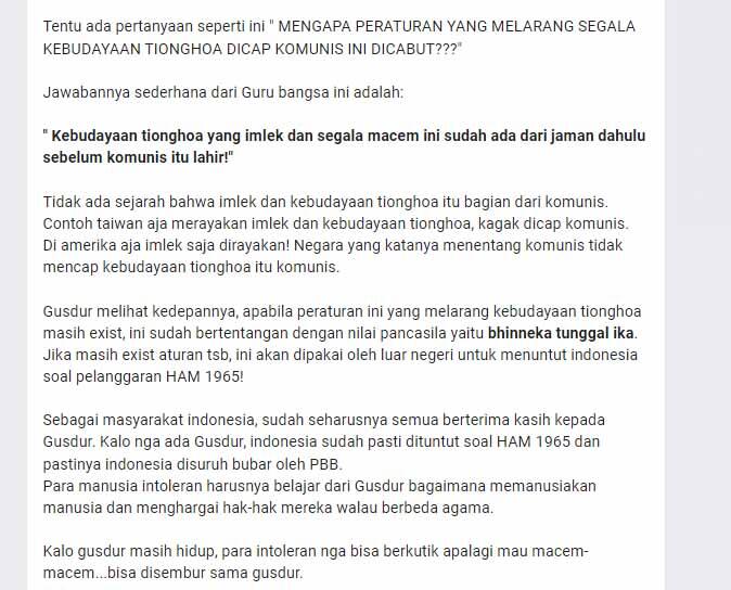 (RFK Nasionalisme) Jika Bukan Karena Gus Dur, NKRI May had Disbanded. Mengapa ?