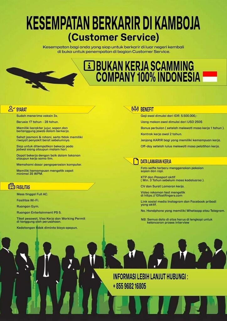 LOWONGAN KERJA KAMBOJA CUSTOMER SERVICE