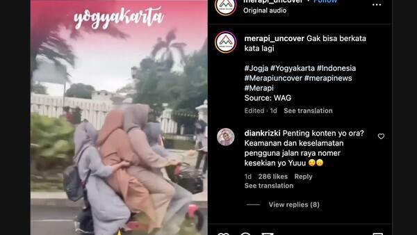 Kombo Maut Pelanggaran Empat Ukhti Boncengan Motor Listrik Sambil Selfie 