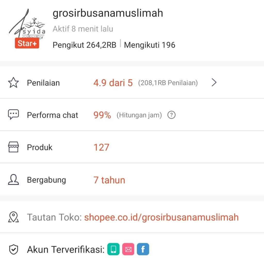 12 Rekomendasi Toko Gamis di Shopee Murah dan Terpercaya 2023
