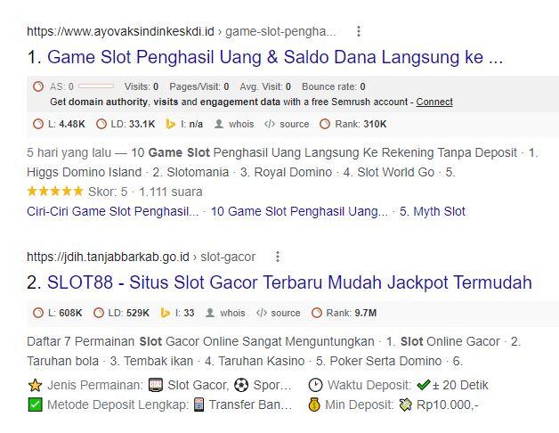 Website-website Pemerintah dan Sekolah Disisipi Laman Judi