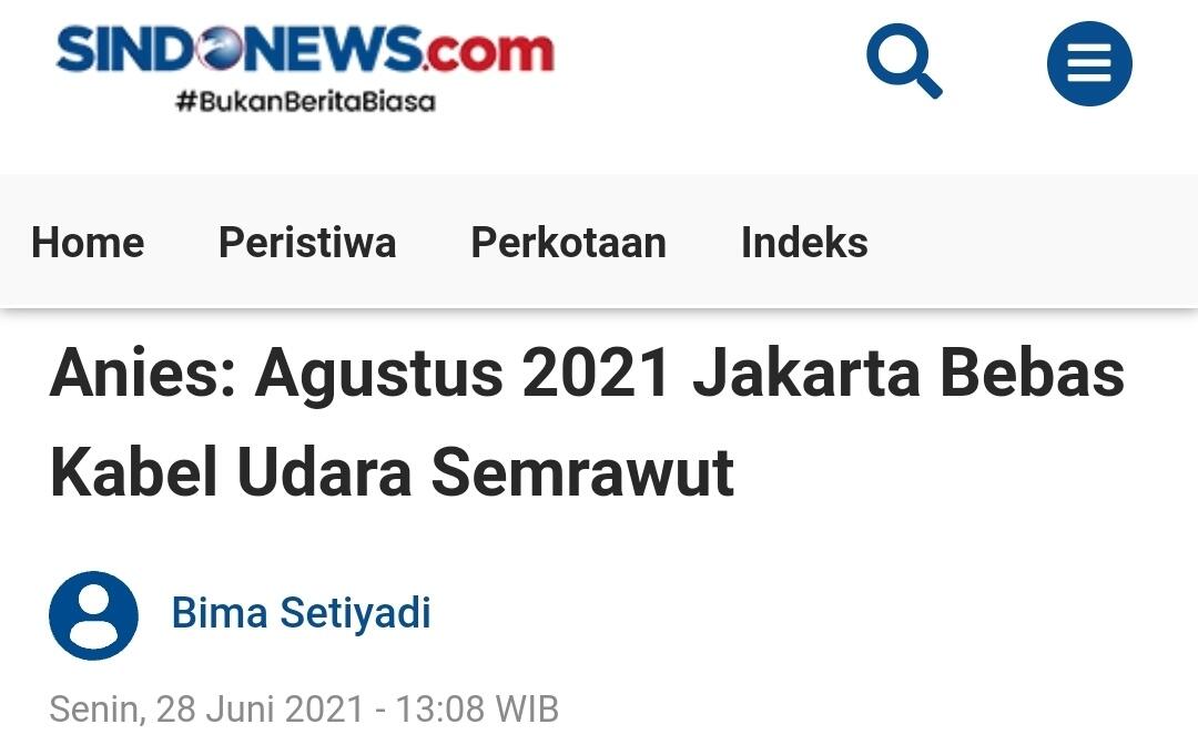 Pemprov DKI Targetkan Trotoar di Jakarta Bebas Kabel Semrawut 5 Tahun Lagi