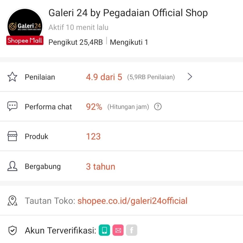 11 Rekomendasi Toko Emas Asli di Shopee Terpercaya 2023